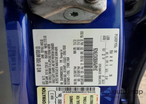 2013 Ford Fusion Se z USA, uszkodzony, nr VIN 3FA6P0HR8DR378426